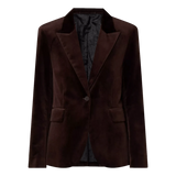 ZADIG & VOLTAIRE M BLAZER Zadig & Voltaire Blazer Vaska Velvet Donkerbruin - Match Laren