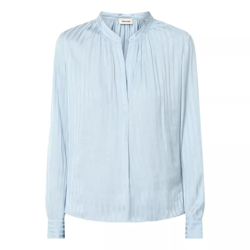 ZADIG & VOLTAIRE M BLOUSE XS / LICHTBLAUW Zadig & Voltaire Satijnen Blouse Lichtblauw - Match Laren