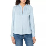 ZADIG & VOLTAIRE M BLOUSE Zadig & Voltaire Satijnen Blouse Lichtblauw - Match Laren