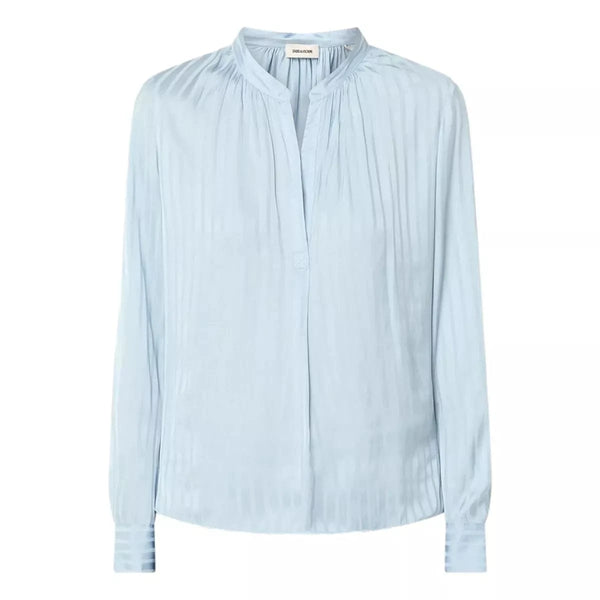 ZADIG & VOLTAIRE M BLOUSE Zadig & Voltaire Satijnen Blouse Lichtblauw - Match Laren