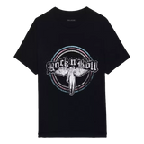ZADIG & VOLTAIRE M T-SHIRT S / ZWART COMBI Zadig & Voltaire Tommer Fallen Angel T-Shirt Zwart Combi - Match Laren