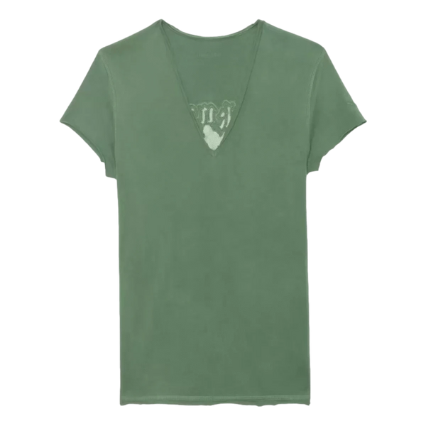 ZADIG & VOLTAIRE M T-SHIRT XS / GROEN Zadig & Voltaire Fallen Angel Visnet T-Shirt Groen - Match Laren