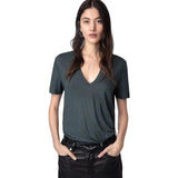 ZADIG & VOLTAIRE M T-SHIRT Zadig Et Voltaire Wassa Lin Shirt Nori - Match Laren