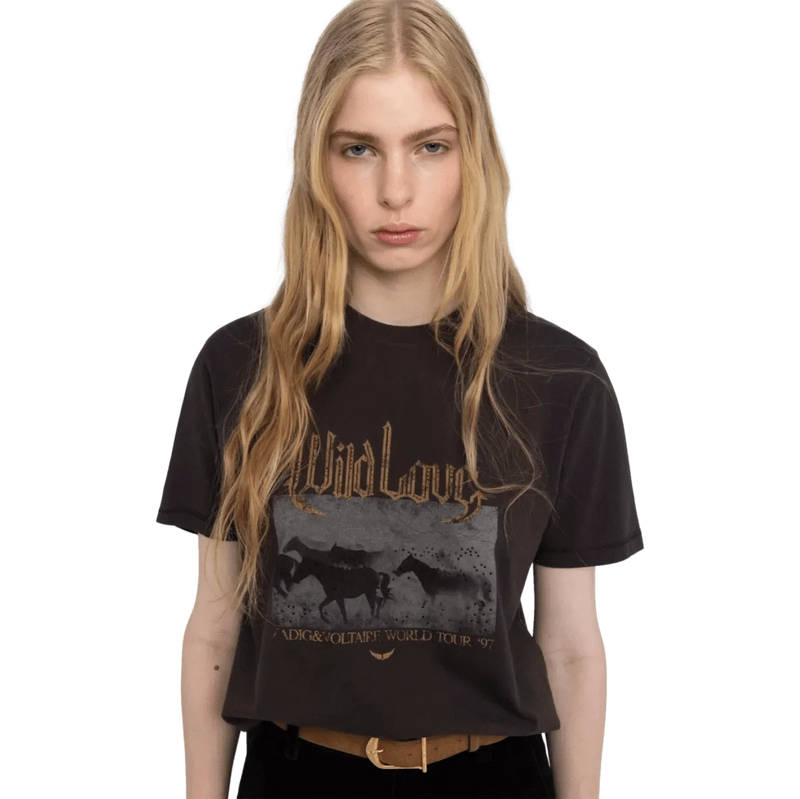 ZADIG & VOLTAIRE M T-SHIRT Zadig & Voltaire Edwin T-Shirt Donkerbruin - Match Laren