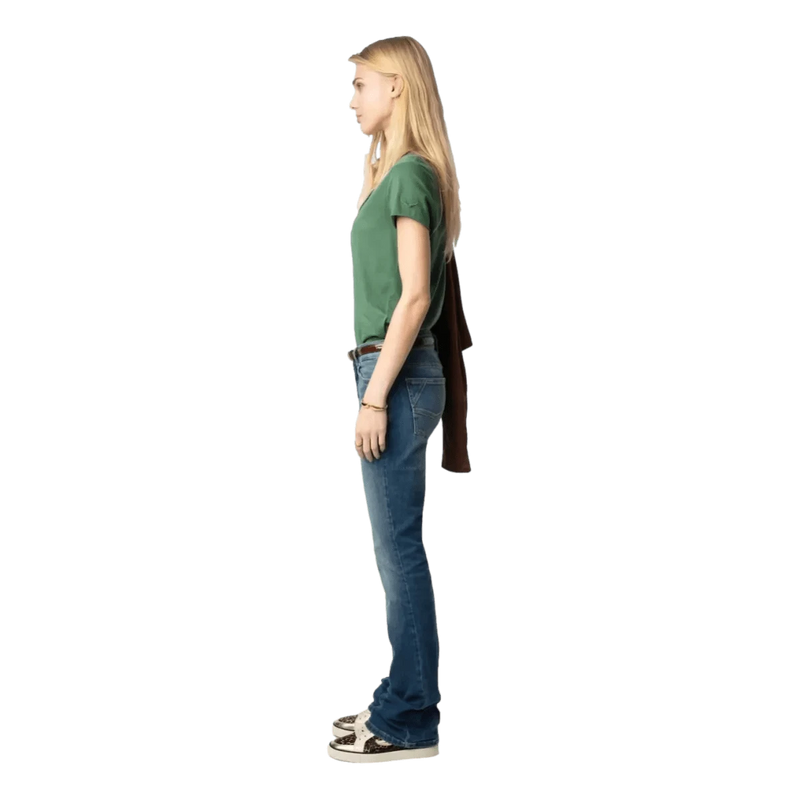 ZADIG & VOLTAIRE M T-SHIRT Zadig & Voltaire Fallen Angel Visnet T-Shirt Groen - Match Laren