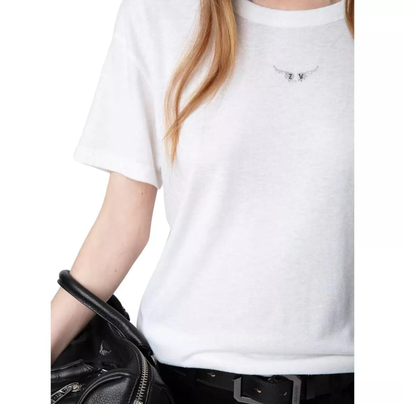 ZADIG & VOLTAIRE M T-SHIRT Zadig & Voltaire Marta Diamante Wings T-shirt wit - Match Laren