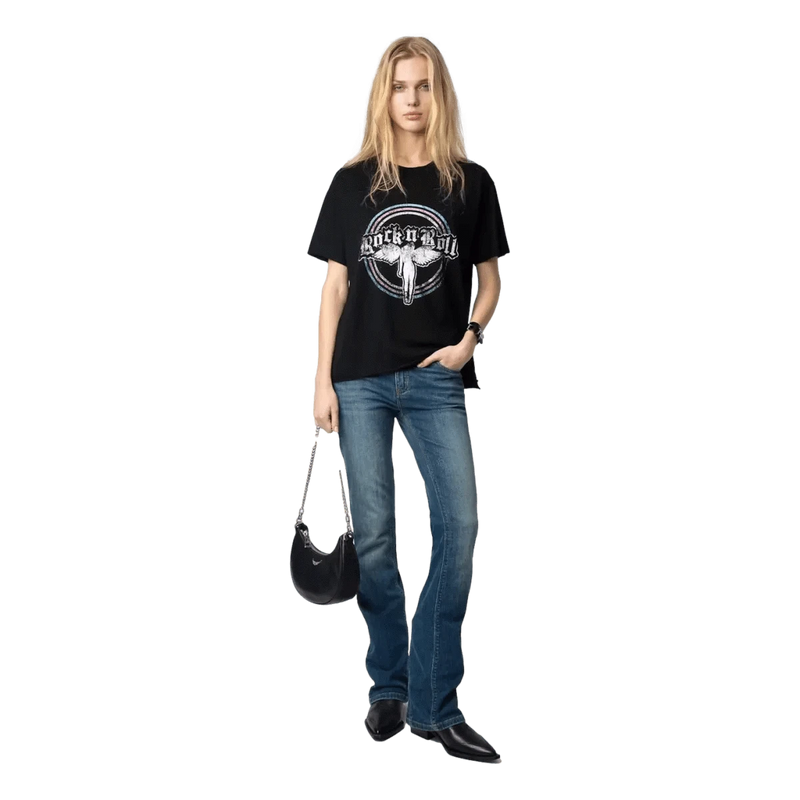 ZADIG & VOLTAIRE M T-SHIRT Zadig & Voltaire Tommer Fallen Angel T-Shirt Zwart Combi - Match Laren