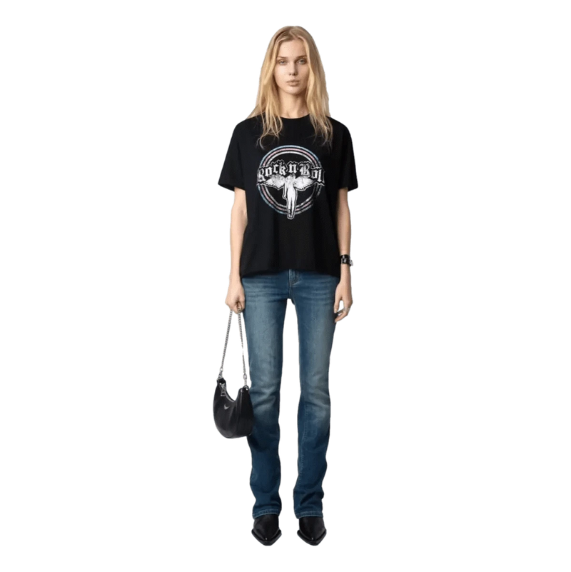 ZADIG & VOLTAIRE M T-SHIRT Zadig & Voltaire Tommer Fallen Angel T-Shirt Zwart Combi - Match Laren