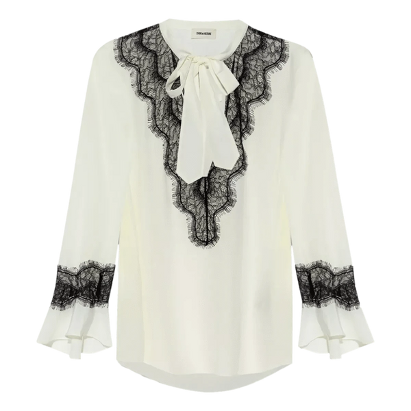 ZADIG & VOLTAIRE M TOP XS / OFF WHITE COMBI Zadig & Voltaire Tuan Topje Off White - Match Laren