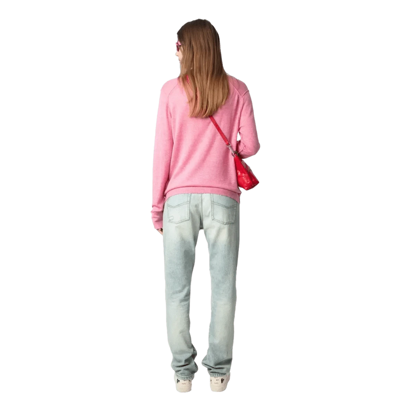 ZADIG & VOLTAIRE M TRUI Zadig & Voltaire Rivy Kasjmier Trui Rose - Match Laren
