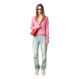 ZADIG & VOLTAIRE M TRUI Zadig & Voltaire Rivy Kasjmier Trui Rose - Match Laren