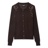 ZADIG & VOLTAIRE M VEST XS / DONKERBRUIN Zadig & Voltaire Vest Missya 100% Kasjmier Donkerbruin - Match Laren