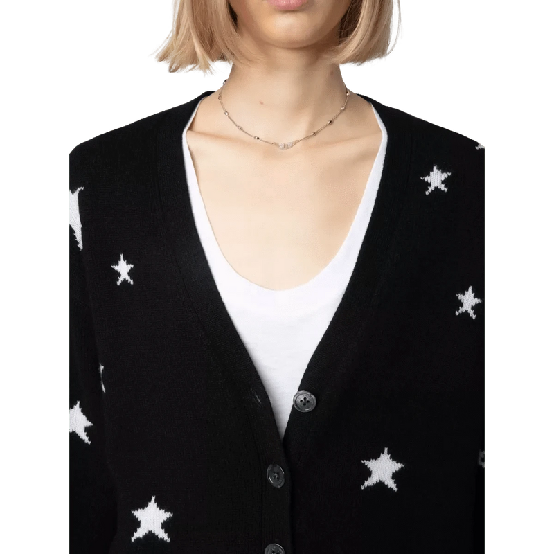 ZADIG & VOLTAIRE M VEST Zadig & Voltaire Mirka Vest Zwart Met Sterren - Match Laren