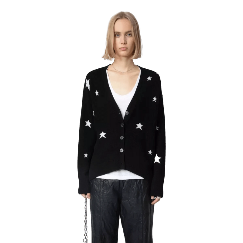 ZADIG & VOLTAIRE M VEST Zadig & Voltaire Mirka Vest Zwart Met Sterren - Match Laren