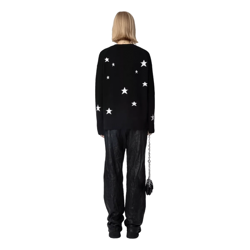 ZADIG & VOLTAIRE M VEST Zadig & Voltaire Mirka Vest Zwart Met Sterren - Match Laren