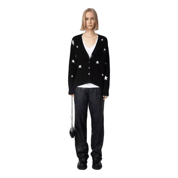 ZADIG & VOLTAIRE M VEST Zadig & Voltaire Mirka Vest Zwart Met Sterren - Match Laren