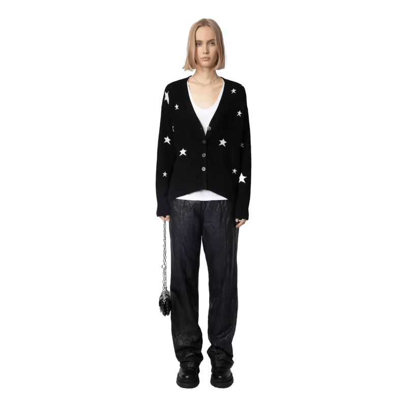 ZADIG & VOLTAIRE M VEST Zadig & Voltaire Mirka Vest Zwart Met Sterren - Match Laren