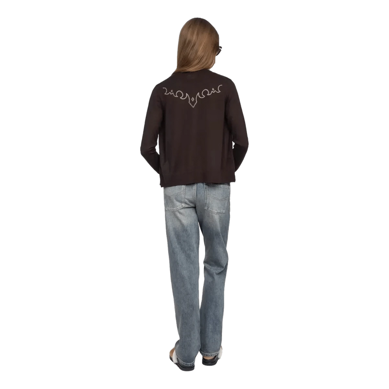 ZADIG & VOLTAIRE M VEST Zadig & Voltaire Vest Missya 100% Kasjmier Donkerbruin - Match Laren